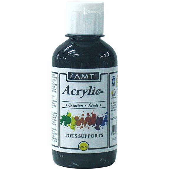 Peinture acrylique éducative 200 mL noir - FEVICRYL