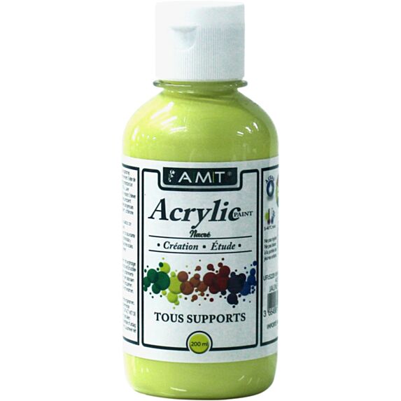 Peinture acrylique éducative 200 mL jaune nacré - FEVICRYL