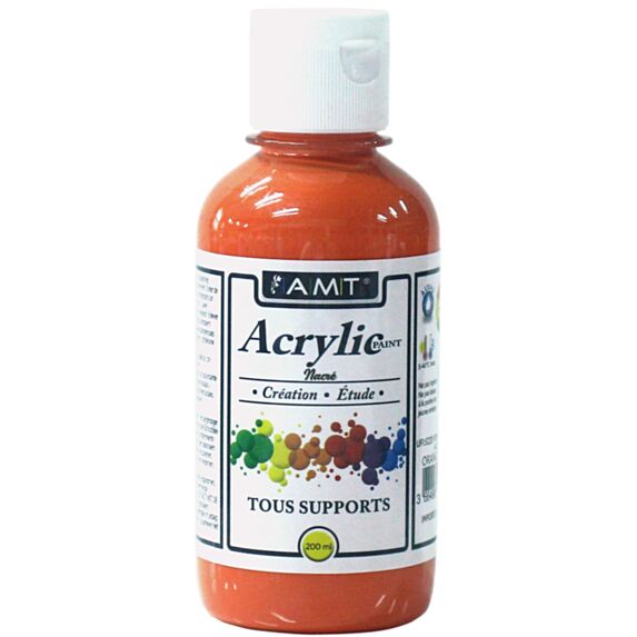 Peinture acrylique éducative 200 mL orange nacré - FEVICRYL