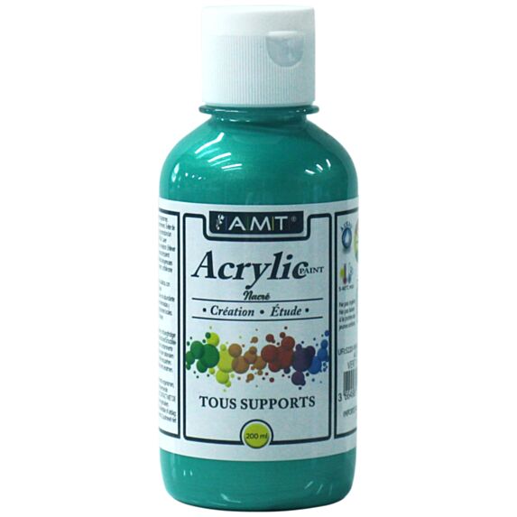 Peinture acrylique éducative 200 mL vert nacré - FEVICRYL