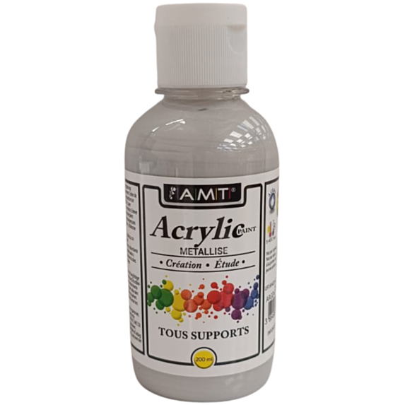 Peinture acrylique éducative 200 mL argent métallisé - FEVICRYL