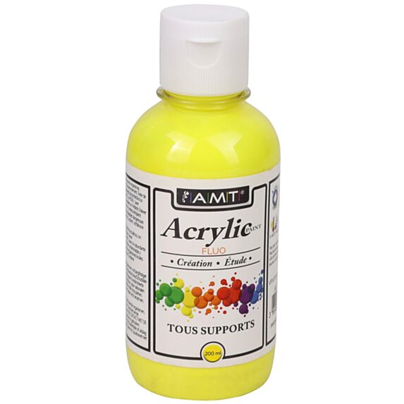 Peinture acrylique éducative 200 mL fluo jaune - FEVICRYL