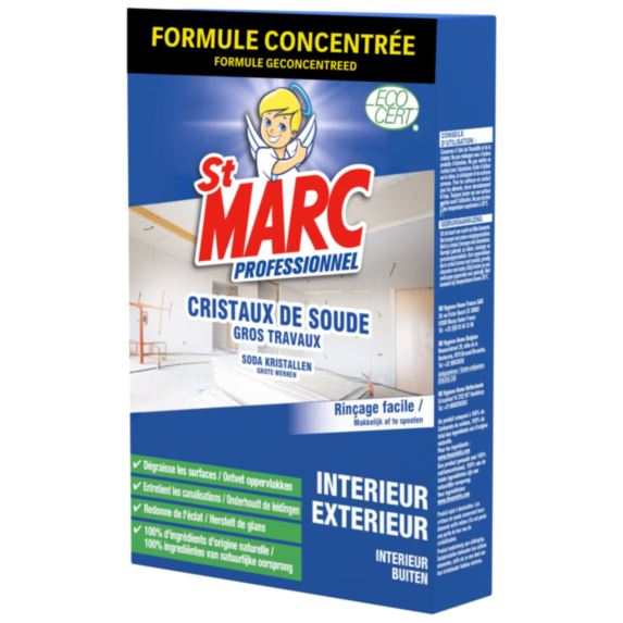 Cristaux de soude gros travaux concentré 1kg - ST MARC PROFESSIONNEL