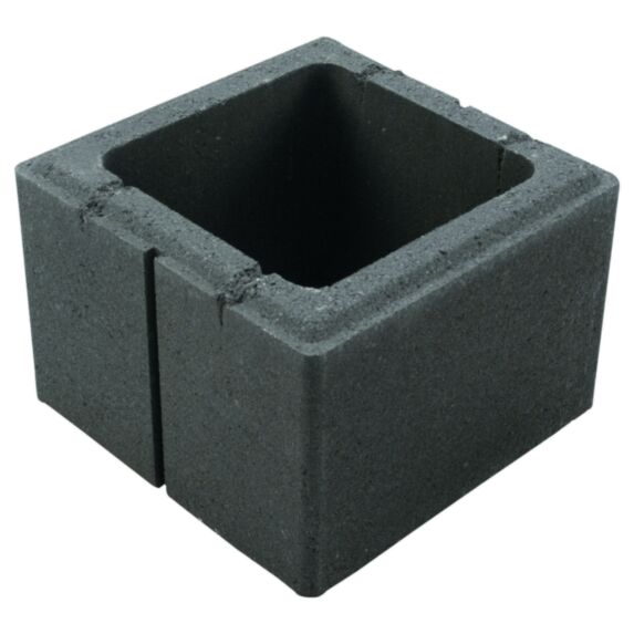 Pilier harmonie Béton 30x30x20cm Gris Anthracite