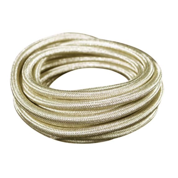 Câble électrique textile doré - L.3M