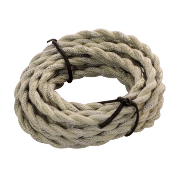 Câble électrique textile torsadé lin - L.3M