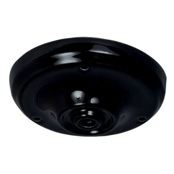 Pavillon cache-fils céramique noir Ø105mm - TIBELEC