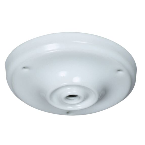 Pavillon cache-fils céramique blanc Ø105mm - TIBELEC