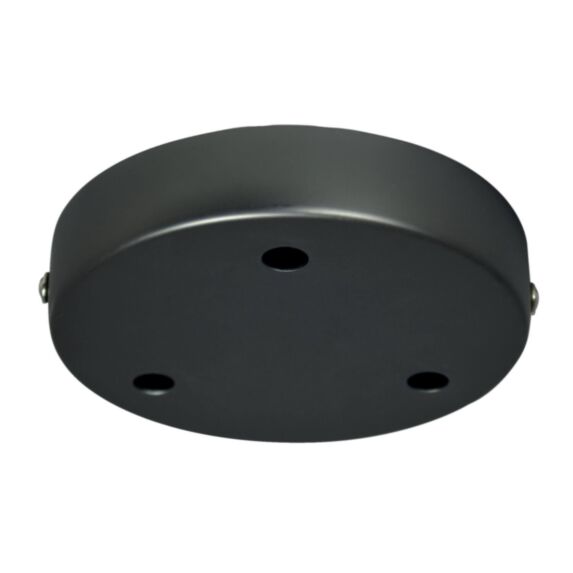 Plafonnier métal rond finition titane 3 câbles Ø120mm - TIBELEC