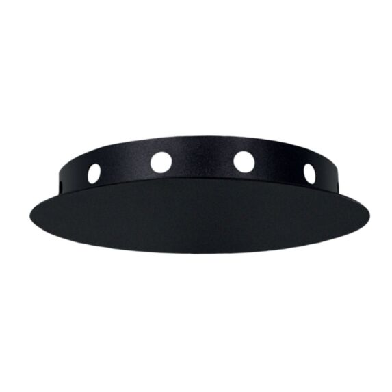 Plafonnier métal rond noir 12 câbles Ø180mm - TIBELEC