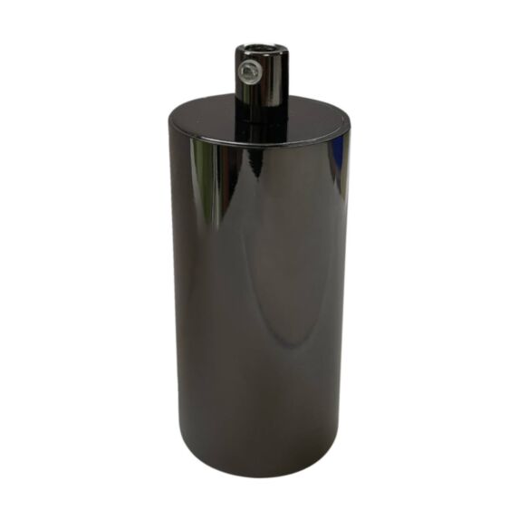 Douille avec cache E27 noir chrome haut - TIBELEC