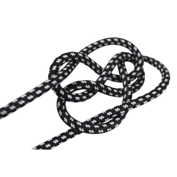 Câble électrique rond tissu noir&blanc 3m - TIBELEC