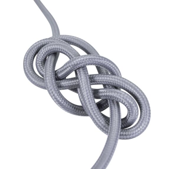Câble électrique rond tissu gris 3m - TIBELEC