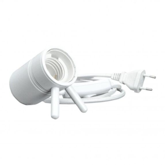 Lampe douille à poser blanche