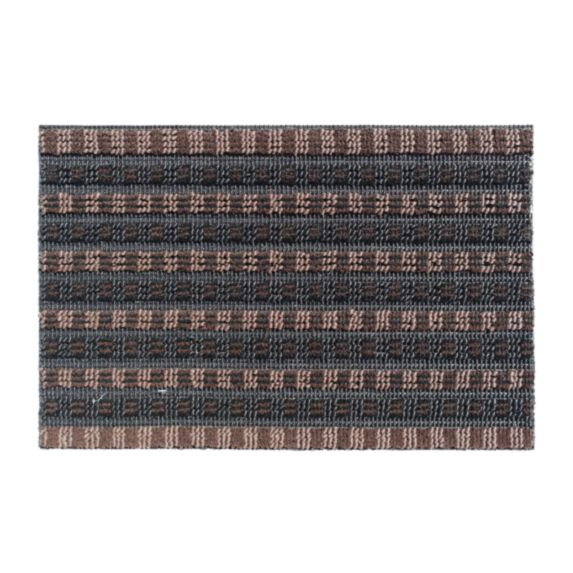 Tapis grattant solido bi-bande marron noir - 60 x 40