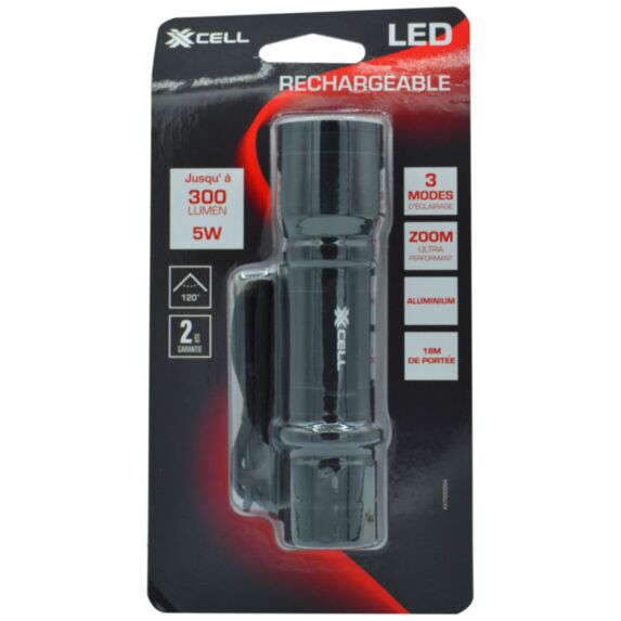 Torche batterie LED rechargeable 50lm+cob 160lm - XXCELL