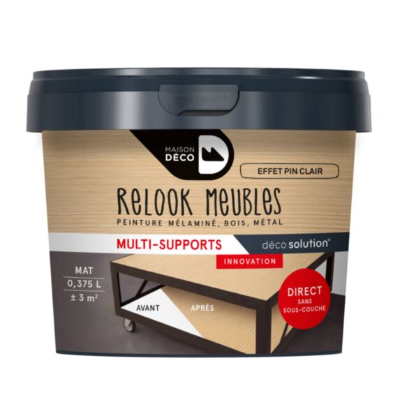 Peinture Relook Meubles effet Bois pin clair 0,375L - MAISON DECO