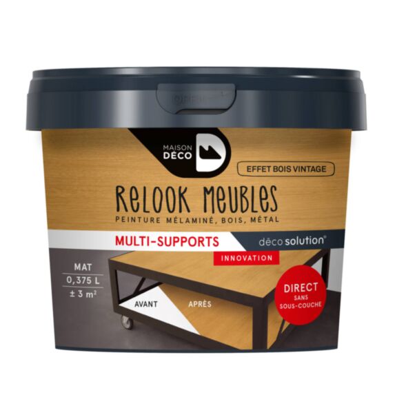 Peinture Relook Meubles effet Bois vintage 0,375L - MAISON DECO