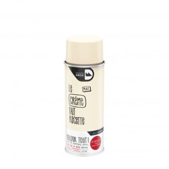 Peinture aérosol Relook Tout mat crème - MAISON DECO