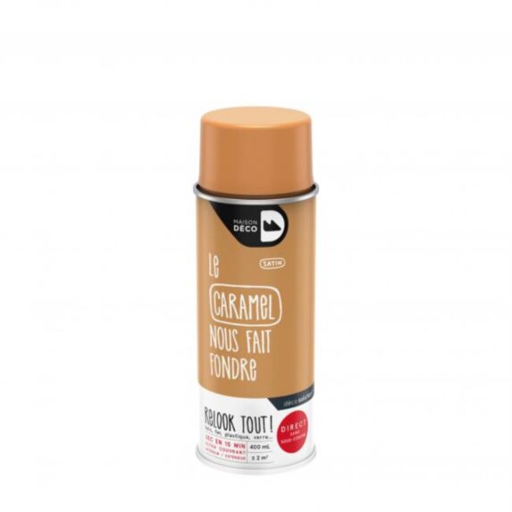 Peinture aérosol Relook Tout satin caramel - MAISON DECO