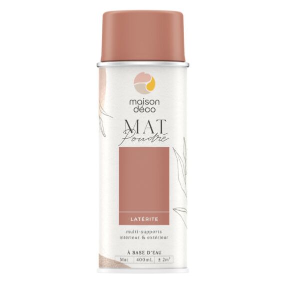 Peinture aérosol mat poudre latérite 0,4L intérieur - MAISON DECO