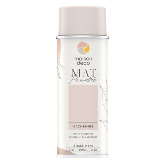 Peinture aérosol mat poudre cachemire 0,4L intérieur - MAISON DECO