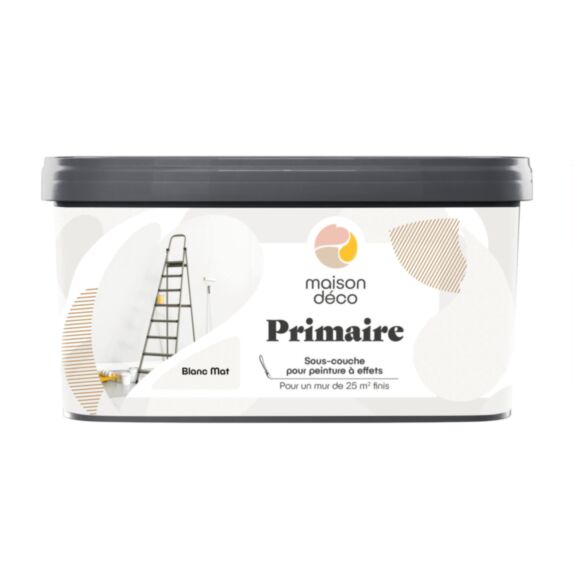 Sous-couche Primaire blanc mat 2,5L - MAISON DECO
