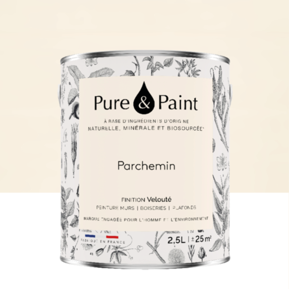 Peinture Multi-Supports Velours Parchemin 2,5L - PURE & PAINT