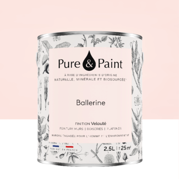 Peinture Multi-Supports Velours Ballerine 2,5L - PURE & PAINT