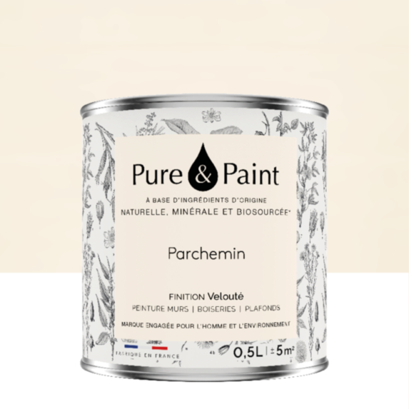 Peinture Multi-Supports Velours Parchemin 0,5L - PURE & PAINT