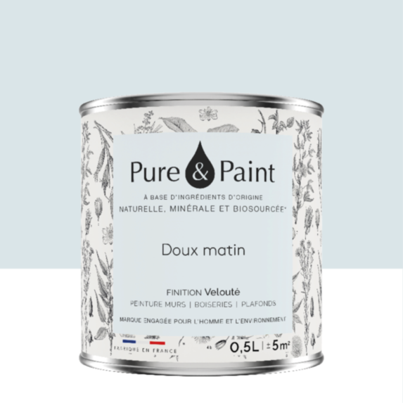 Peinture Multi-Supports Velours Doux Matin 0,5L - PURE & PAINT