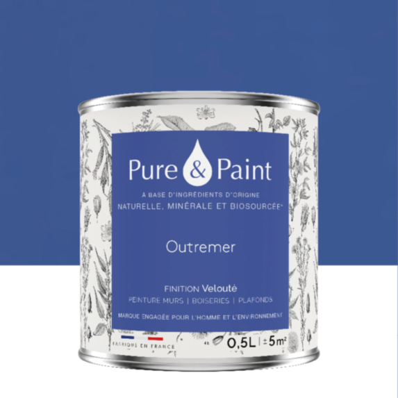 Peinture Multi-Supports Velours Outremer 0,5L - PURE & PAINT