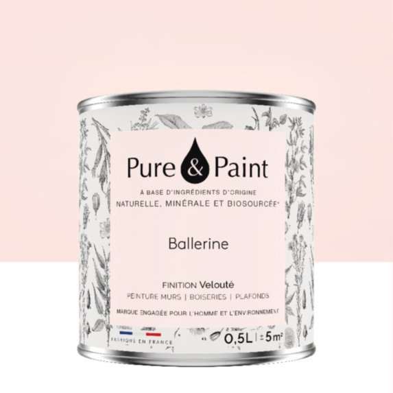 Peinture Multi-Supports Velours Ballerine 0,5L - PURE & PAINT