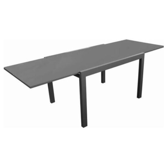Table de jardin alu et verre Elise extensible 140/240x90cm Gris - PROLOISIRS
