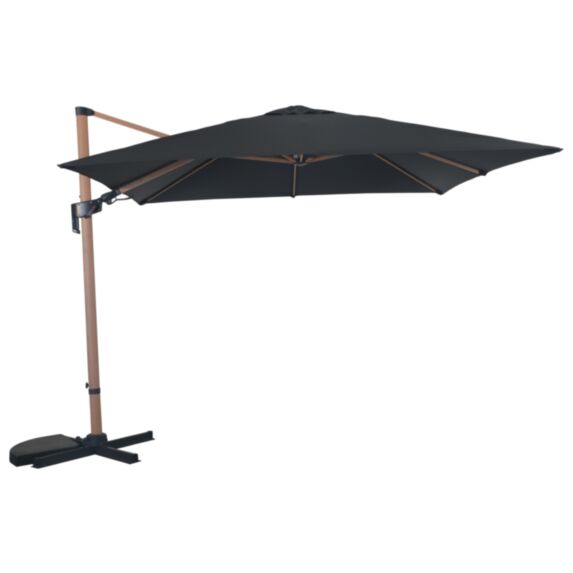 Parasol déporté Roma 3x3m Gris anthracite - PROLOISIRS