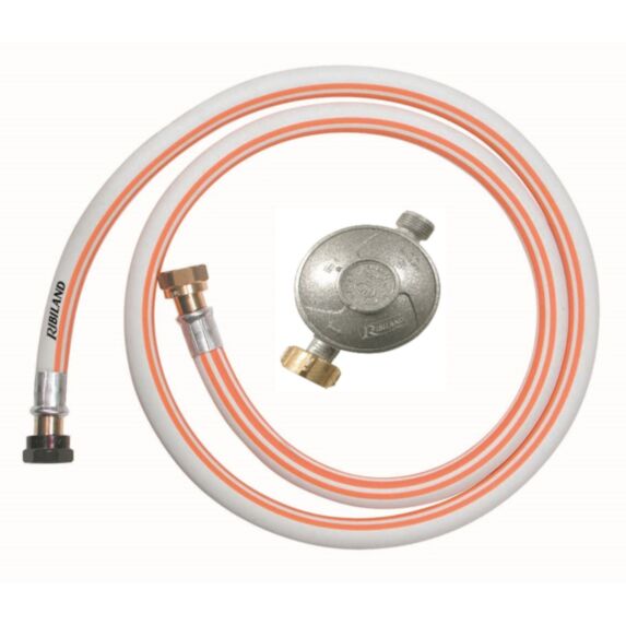 Détendeur gaz butane tuyau gaz fileté 8x15 1,50m noir - RIBIMEX
