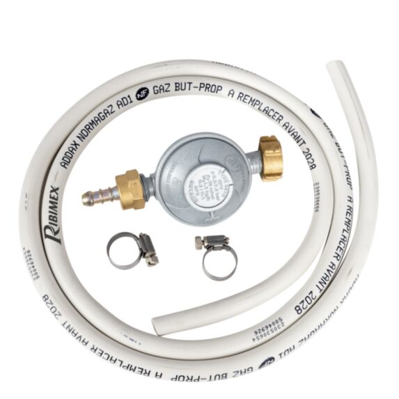 Détendeur gaz butane tuyau caoutchouc Ø6x12 1,50m noir - RIBIMEX