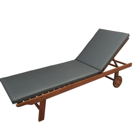 Coussin bain de soleil déhoussable 190x60x6cm aqua carbone - TENDANCES ET CREATIONS