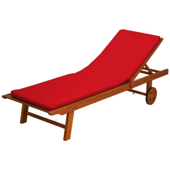 Coussin Bain de soleil 5cm Déhoussable Rouge