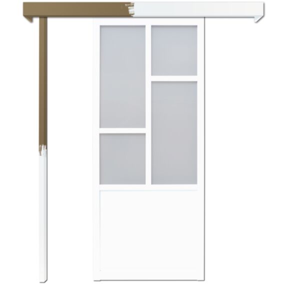 Lot porte coulissante loft blanc 83cm - SKYLAB