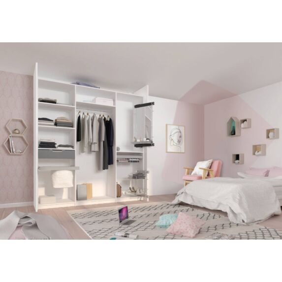 Joue de placard bois aggloméré 67x250x3,2cm blanc - SKYLAB