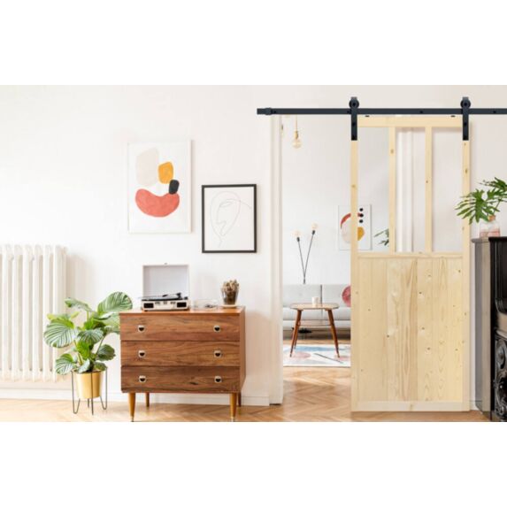Porte coulissante Champêtre brute 204x83x4cm sans rail - SKYLAB