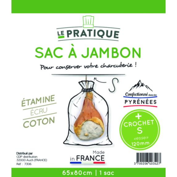 Sac à jambon avec crochet s 120 mm