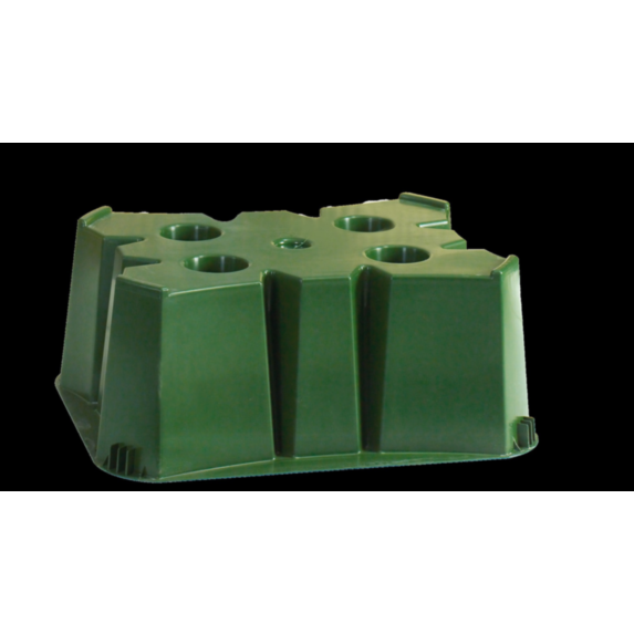 Socle pour récupérateur d'eau rond coloris vert 500 L