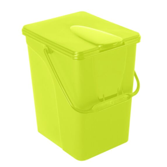 Seau à compost avec couvercle 14L vert anis