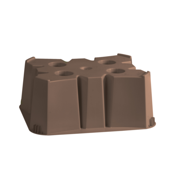 Socle pour récup. à eau taupe rond 500 l
