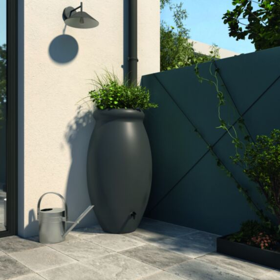 Récupérateur eau de pluie Jarre 1000L Toscane anthracite - BELLI