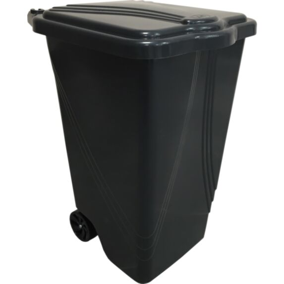 POUBELLE  A ROULETTES ANTHRACITE 110 L