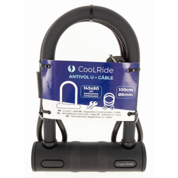 Antivol U Ø8mmx1m - COOLRIDE