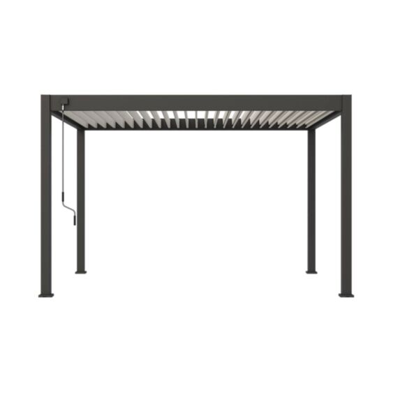 Pergola bioclimatique autoportante 3x4m Anthracite/blanc - VS - OMBREA